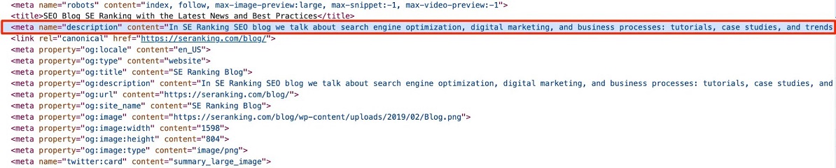 WordPress 中 meta description 与 og:title、og:description 的区别示意图